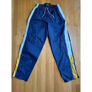 Men’s Large Nike Vintage Y2K Navy Yellow & White Nylon Track Pants